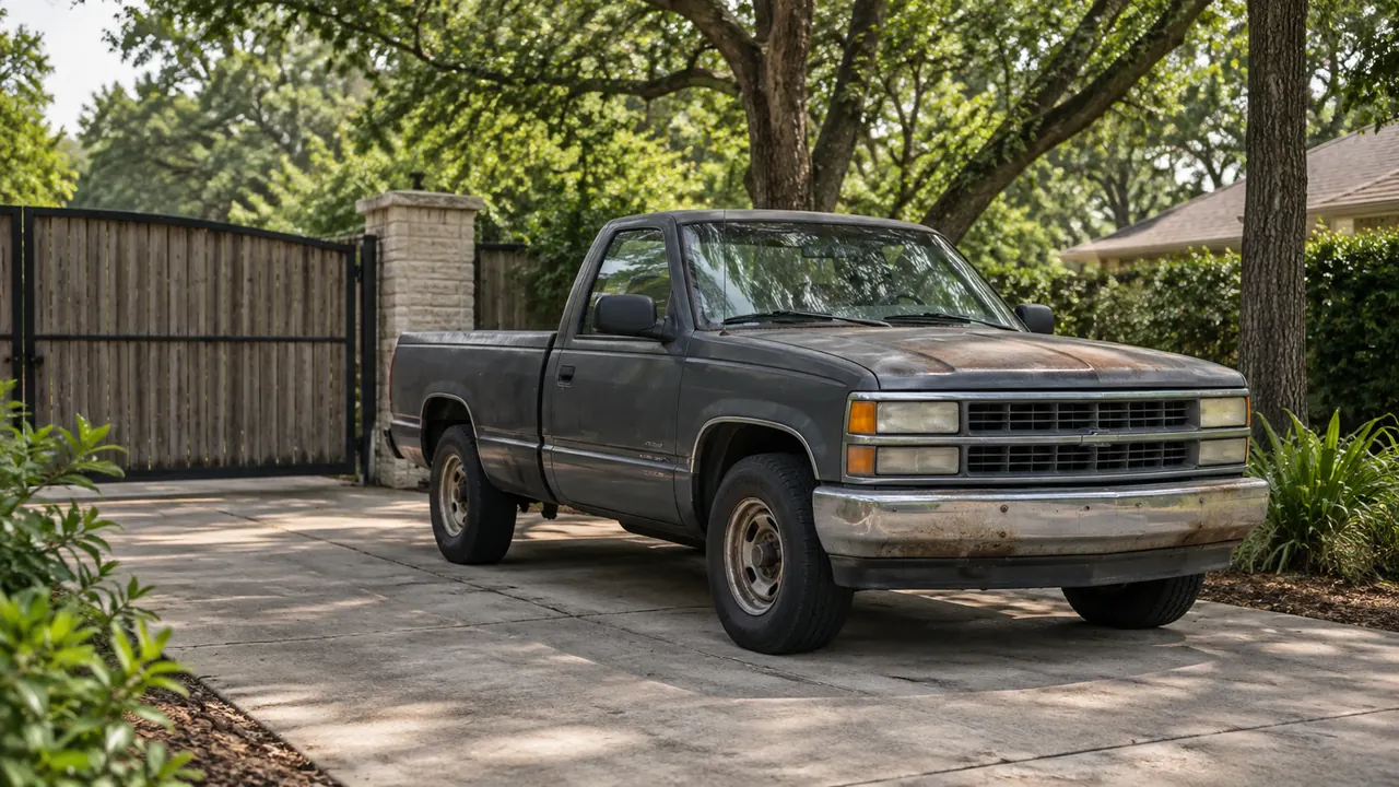 Illustrative older vehicle for the Acres Home junk car guide